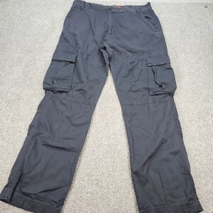 Vintage 90s Caffeine Culture Mens Cargo Pants Charcoal Gray W36 L32 Relaxed Fit